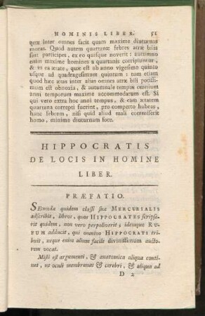 Hippocratis De Locis In Homine Liber