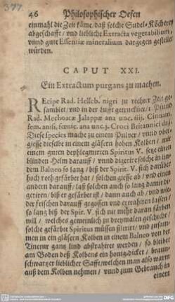 CAPUT XXI. Ein Extractum purgans zu machen.