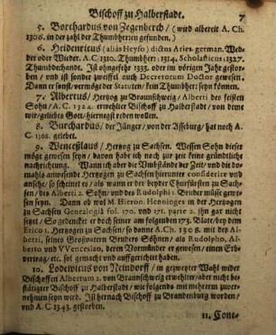 Des Hochwürdigen, Durchleuchtigen und Hochgebornen Fürsten und Herrn, Herrn Alberti, Weiland des andern dieses Namens, in der Zahl aber des 29. Bischoffs des Stiffts Halberstadt, Hertzogen zu Braunschweig und Lüneburg, Leben, Wandel und Thaten : Welcher gestaldt nicht allein S. Fürstl. Gn. dem Stiffte Halberstadt, von Anno Chr. 1324. bis auffs 1358. ... Jahr, wider vierer Päbste von Rom ihren Danck und Willen, ... mit grossem Nutze fürgestanden ... ; Alles in zwey Theil ördentlich ... verfasset, und anjetzo absonderlich publiciret, 1