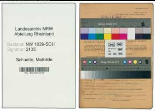 Entnazifizierung Mathilde Schuette , geb. 09.01.1903 (Postassistentin)