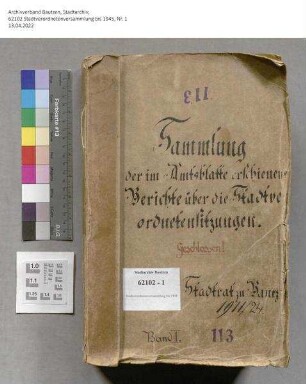 Zeitungsberichte über die Sitzungen der Stadtverordneten