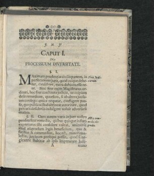 Caput I. De Processum Diversitate.