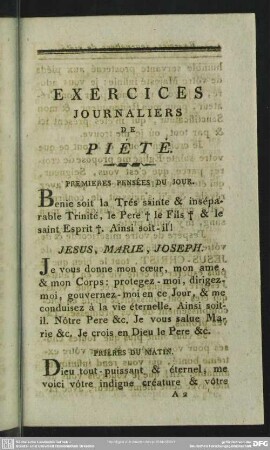 Premieres Pensées Du Jour