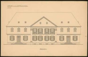 Entwurf zu einem Doppelwohnhaus: Ansicht 1:50