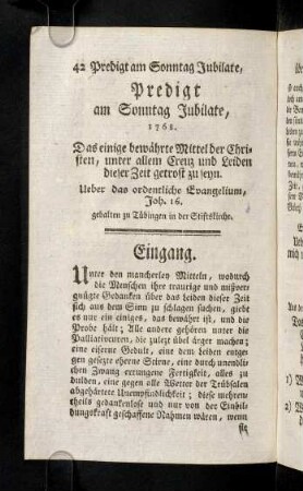 42-56, IV. Das einige bewaehrte Mittel der Christen