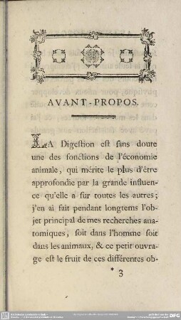 Sur La Digestion De L' Homme Et Celle Des Animaux