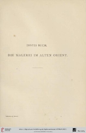 I. Die Malerei des Alterthums