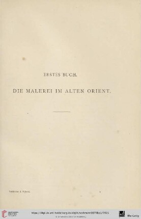 I. Die Malerei des Alterthums