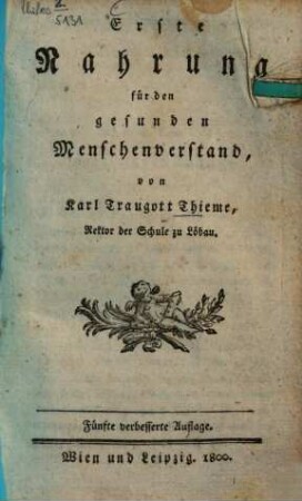 Erste Nahrung für den gesunden Menschenverstand