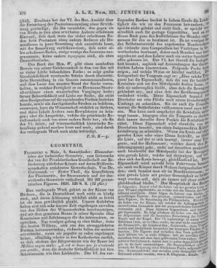 Creizenach, M.: Elementarlehre der technischen Geometrie. Frankfurt am Main: Sauerländer 1829