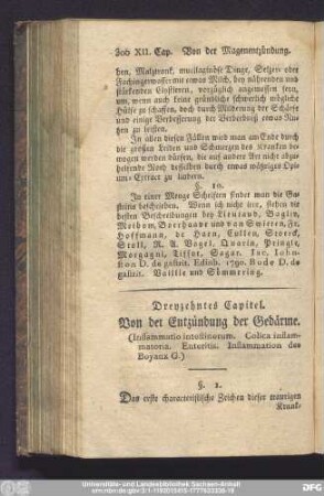 Dreyzehntes Capitel. Von der Entzündung der Gedärme.