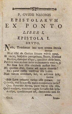 P. Ovidii Nasonis Epistolarvm Ex Ponto Libri Qvatvor Et Eivsdem Ibis