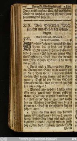 XIX. Von Geistlicher Wachsamkeit und Gebät der Gläubigen.