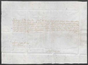 Creditiv des Dogen Johann Cornelio für den Senator Andreas Cornelio als Abgesandten an den Bischof von Speyer.