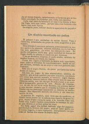 Un diablo montado en pelos