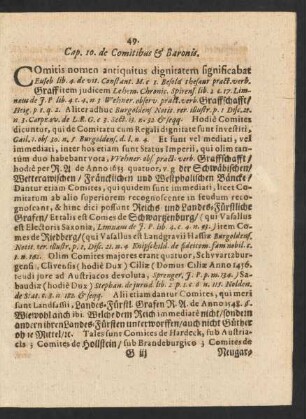 Cap. 10. de Comtibus et Baronis.