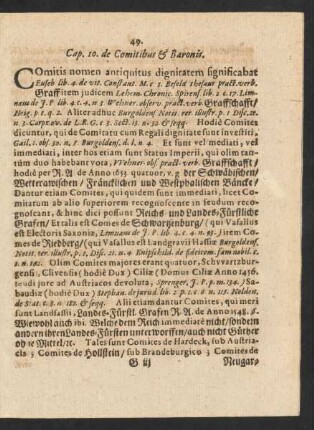 Cap. 10. de Comtibus et Baronis.