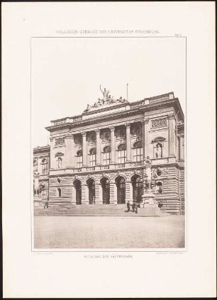 Kollegiengebäude der Kaiser-Wilhelm-Universität Straßburg: Ansicht Mittelbau Hauptseite