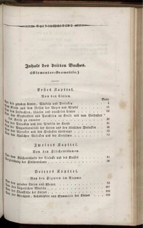 Inhalt des dritten Buches.
