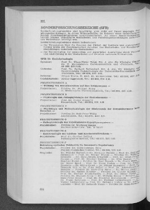 III. Sonderforschungsbereich (SFB)