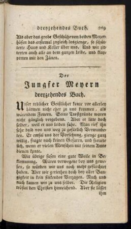 Der Jungfer Meyern dreyzehendes Buch.
