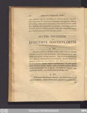 Sectio Posterior. De Effectibus Fonticulorum.