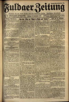 Ausgabe vom Freitag, den 23. September 1927.