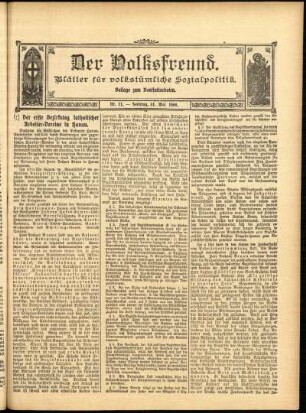 Ausgabe vom Sonntag, den 31. Mai 1908.