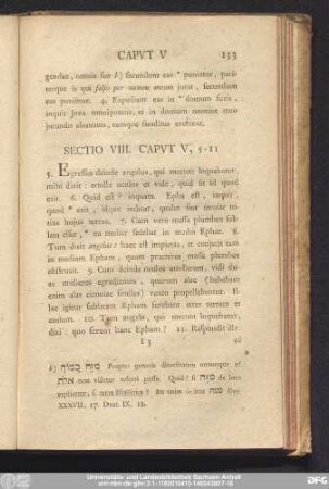 Sectio VIII. Caput V, 5 - 11