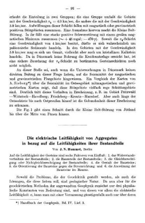 Die elektrische Leitfähigkeit von Aggregaten in bezug auf die Leitfähigkeit ihrer Bestandteile