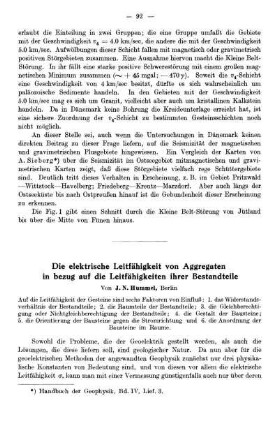Die elektrische Leitfähigkeit von Aggregaten in bezug auf die Leitfähigkeit ihrer Bestandteile