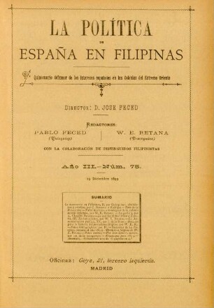 Núm. 75. 19 Diciembre 1893