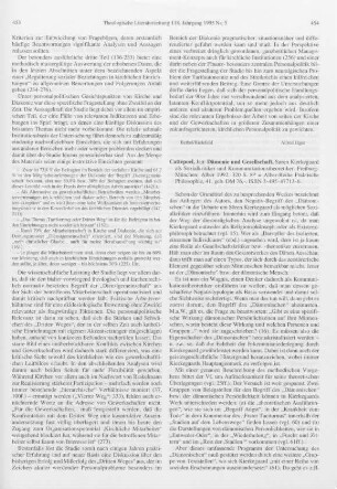 454-455 [Rezension] Cattepoel, Jan, Dämonie und Gesellschaft