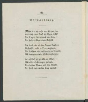 Verwandlung.