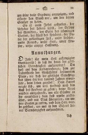 Anmuthungen.
