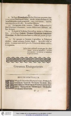 Gravamina Rheingraviorum. Num. 5.