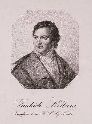 Bildnis des Regisseurs beim K- Hof-Theater Friedrich Hellwig