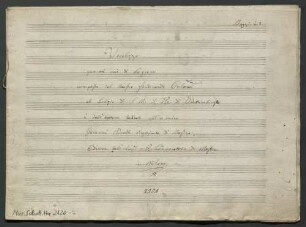 Vocalizzo, S (3), b, B-Dur - BSB Mus.Schott.Ha 2120-2 : [title page, at right:] Solfeggio à 3. // [at centre:] Vocalizzo // per trè voci di Soprano // composto dal Maestro Ferdinando Orlandi // al Servigio di S. M. il Re di Württemberg // è dall' autore dedicato all' amico // Giovanni Ricordi Negoziante di Musica, // Editore dell' Ims. [?] e R. Conservatorio di Musica // in Milano