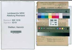 Entnazifizierung Heinrich Stiefken , geb. 20.12.1907 (Inspektor)