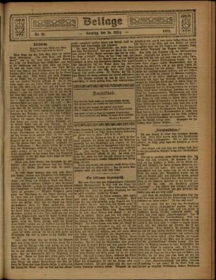Zweite Ausgabe vom Sonntag, den 26. März 1922.