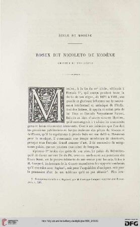 21: École de Modène : Rosex dit Nicoleto de Modène; graveur du XVIe siècle