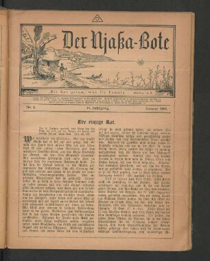 Nr. 1. 15. Jahrgang. Januar 1919
