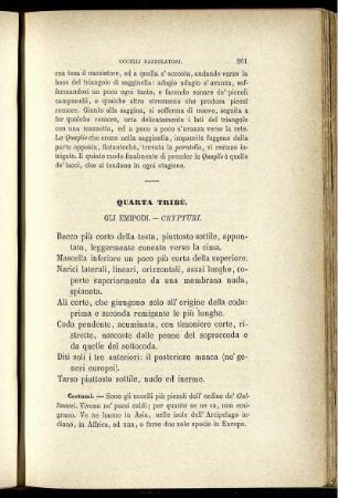 Quarta Tribù. Gli Emipodi. - Crypturi.
