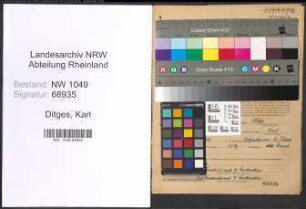 Entnazifizierung Karl Ditges , geb. 11.08.1898 (Landwirt)