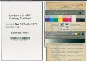 Entnazifizierung Hans Kohlhaas , geb. 19.08.1907 (Bergmann)