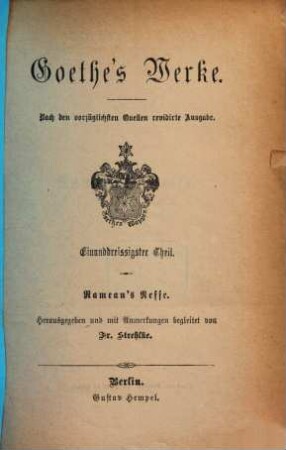 Goethe's Werke : nach den vorzüglichsten Quellen ..., 31. Rameau's Neffe