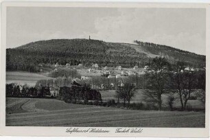 Postkarte s/w,. Blick auf den Luftkurort Hiddesen, Teuotoburger Wald, Detmold. unbeschriftet