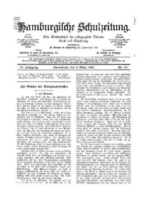 Zur Reform des Biologieunterrichts