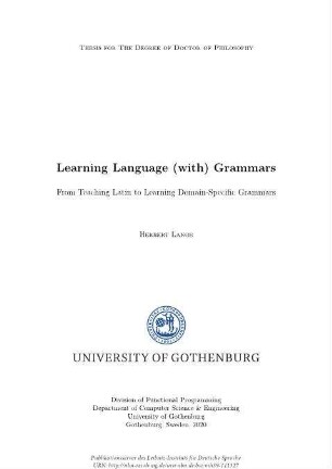 Learning language (with) grammars: From teaching Latin to learning domain-specific grammars