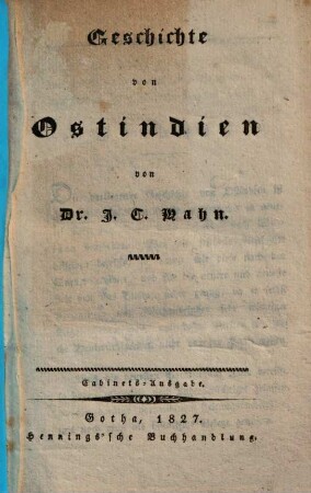 Geschichte von Ostindien